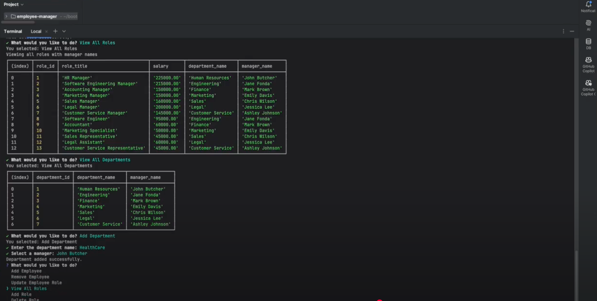 Employee Manager screenshot