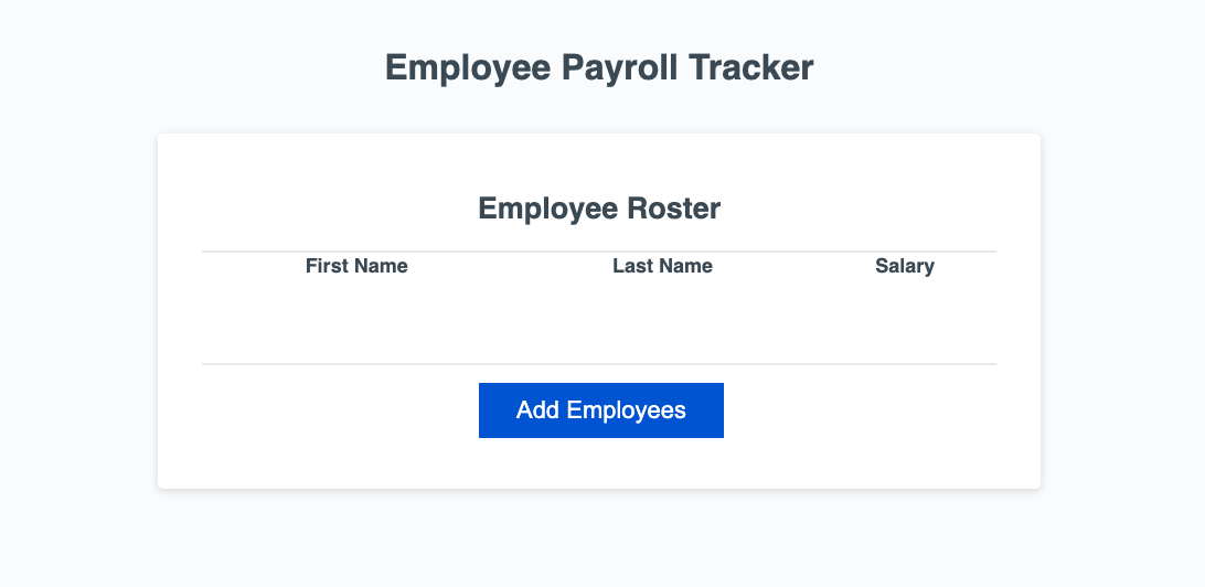 Payroll Tracker screenshot