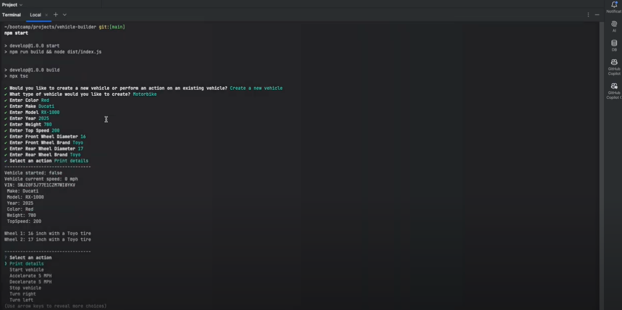 Vehicle Builder screenshot